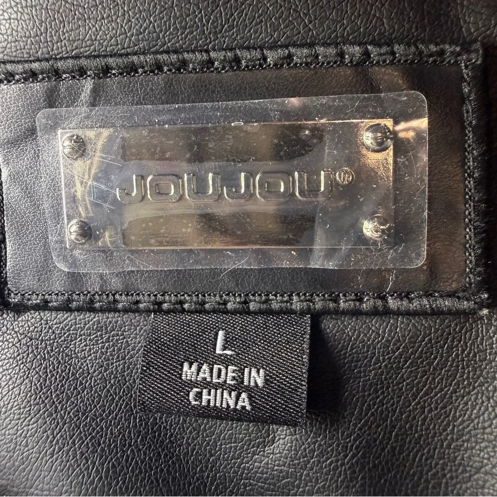 Jou Jou Black Bomber Jacket with Gray Removable Liner and Hood - Picture 3 of 6